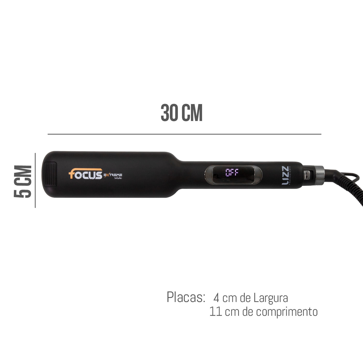 Prancha Focus Extreme 260°C/500°F - Lizz Professional - Loja Lizz